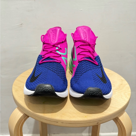 Nike Air Max 270 Flyknit Fuchsia Flash Men’s 11.5 - Picture 2 of 8